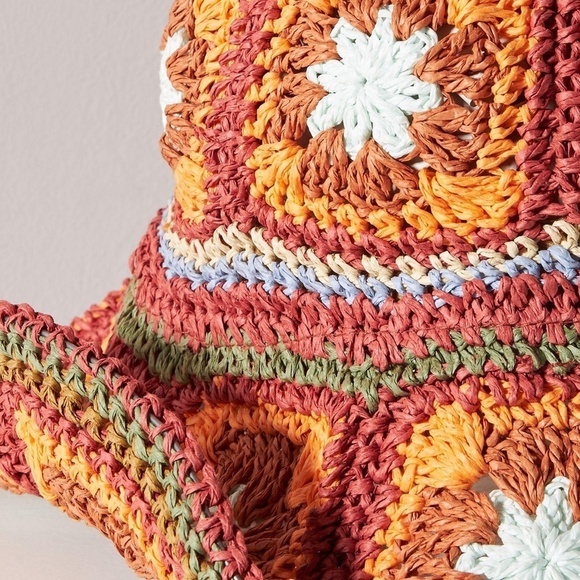 NWT Anthropologie Willow Crochet Bucket Hat